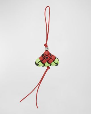 X Paula’s Ibiza Watermelon Woven Charm in Leather