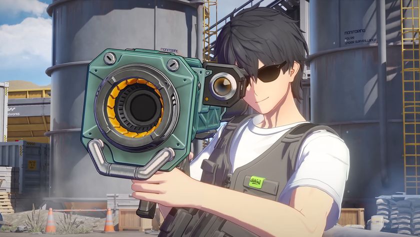Chenxiu wields a rocket launcher while wearing sunglasses in Ananta, from the PlayStation gameplay trailer