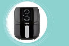 a close up of the Tower air fryer in the Argos Black Friday sale on a blue background