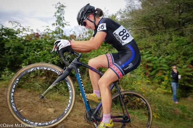 Frances Morrison (C3-Twenty20 Cycling) riding a steep pitch
