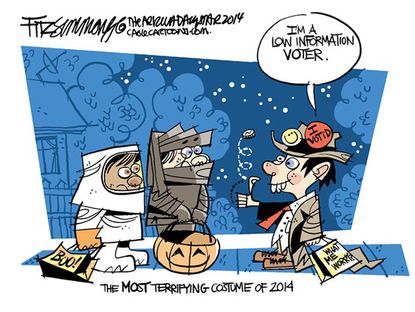 Political cartoon Halloween costume low information voter