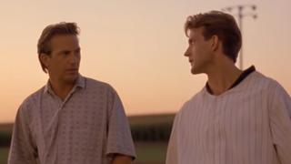 Ray and his young dad in Field of Dreams.