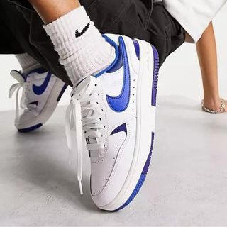 Nike white and blue trainers
