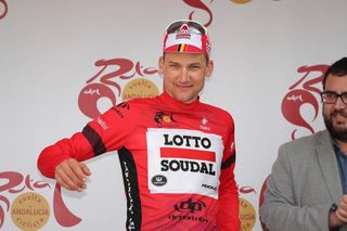 Tim Wellens on the Ruta del Sol podium after stage 4