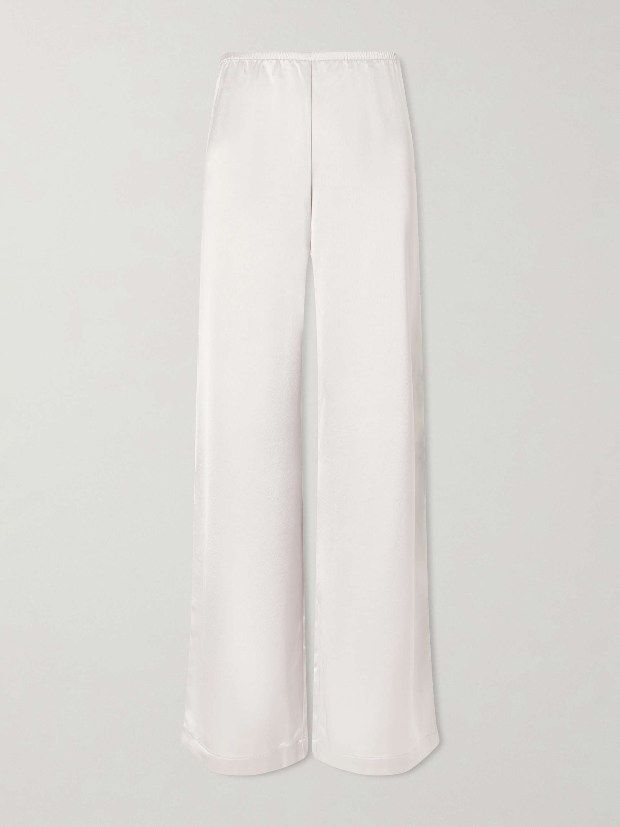 Barb Satin Wide-Leg Pants