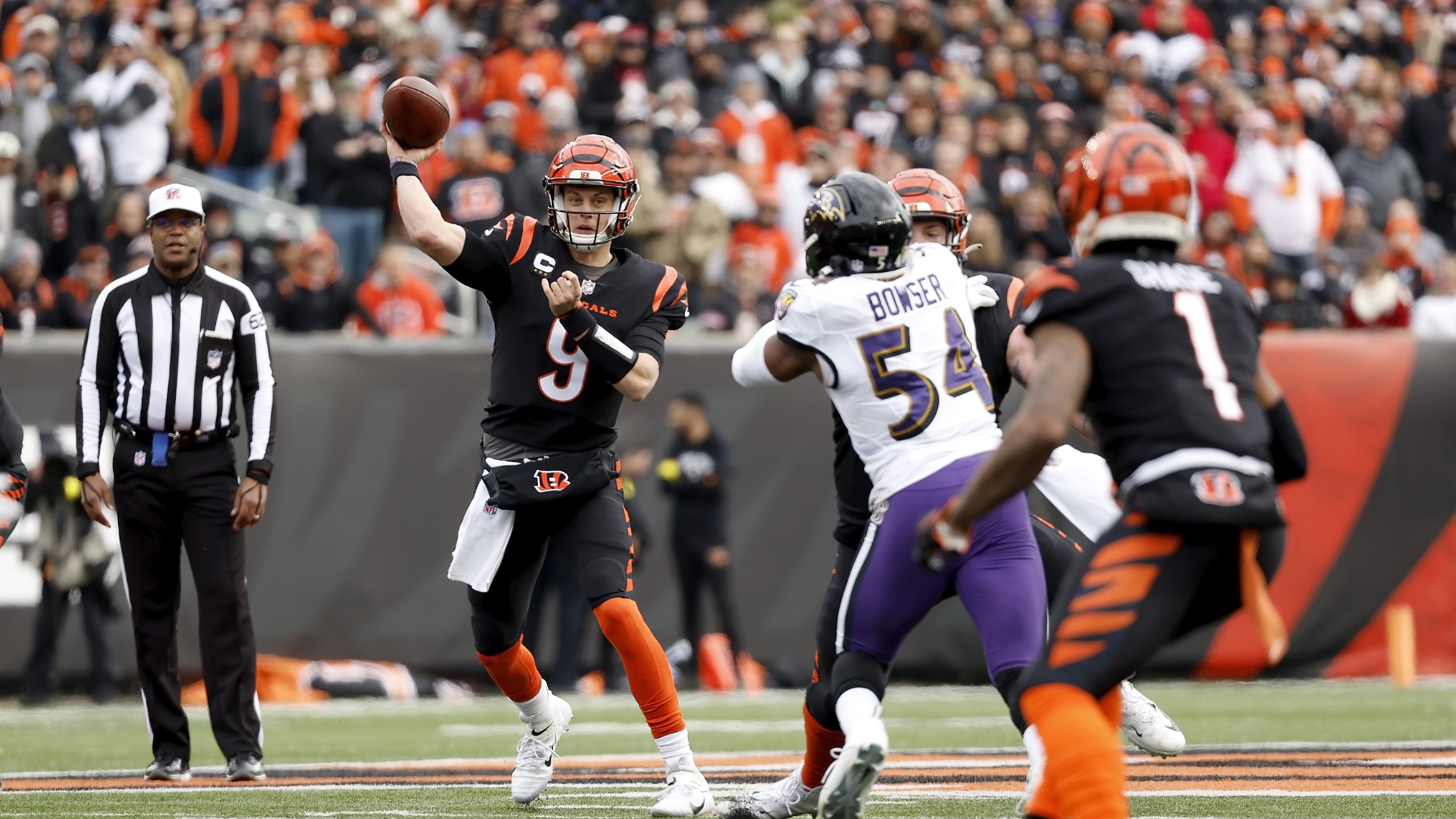 Cincinnati Bengals' Joe Burrow against Baltimore Ravens