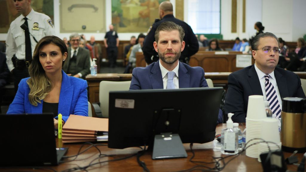 Eric Trump at trial in New York