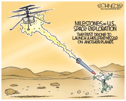 Editorial Cartoon U.S. nasa ingenuity mars