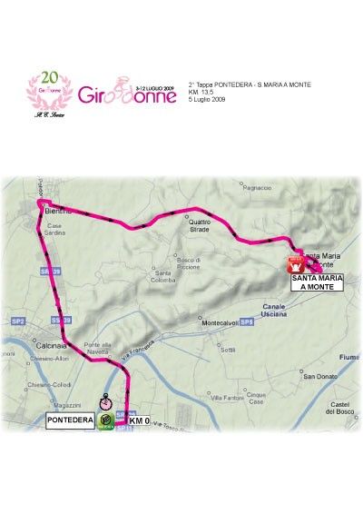 Giro Donne 2009 stage 2 map
