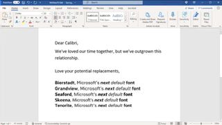 Microsoft font