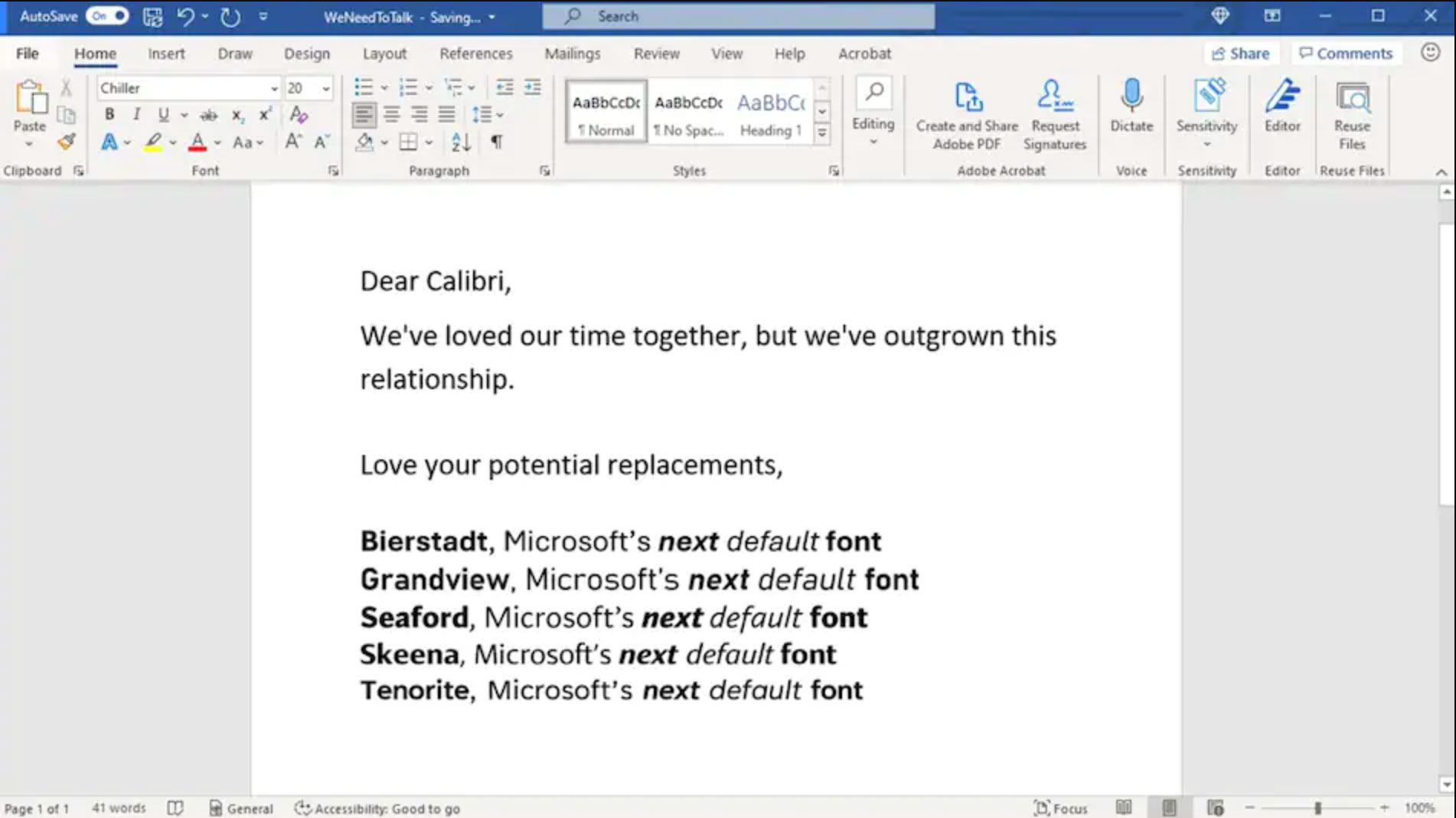 Microsoft font