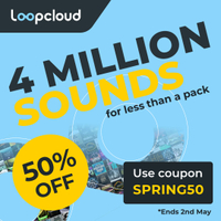 Loopcloud annual subscriptions: 50% off
SPRING50