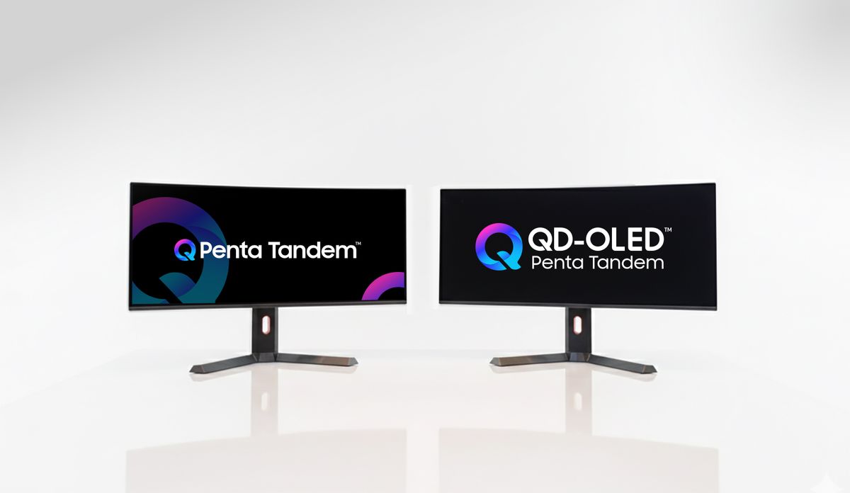 Samsung's brand-new QD-OLED tech can double the panel's lifespan — durable 'Penta Tandem' displays can reach up to 1,300 nits of peak brightness