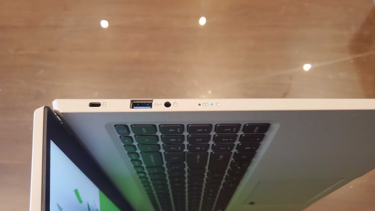 white laptop