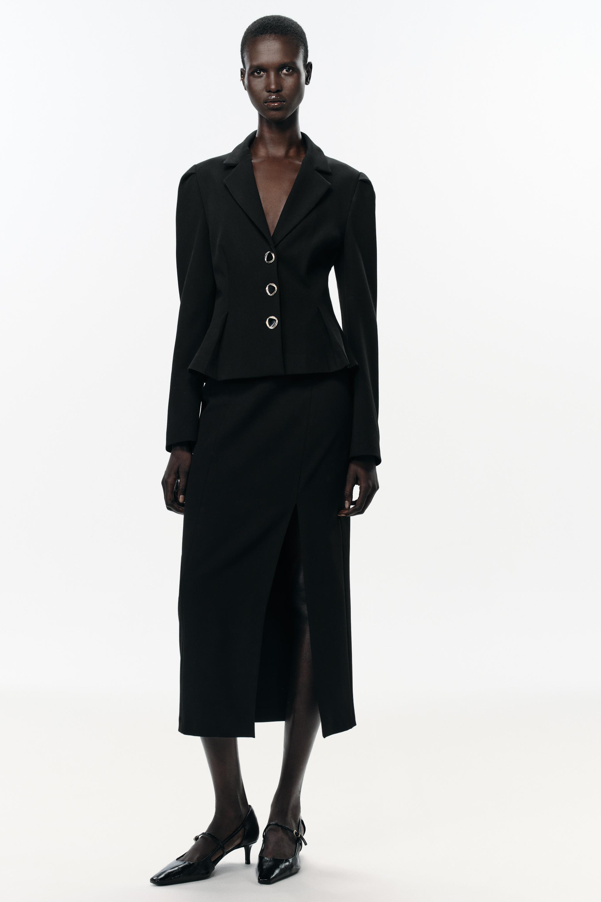 Puff Sleeve Peplum Blazer