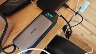 An Anker Prime 27500mAh battery pack charging up multiple devices