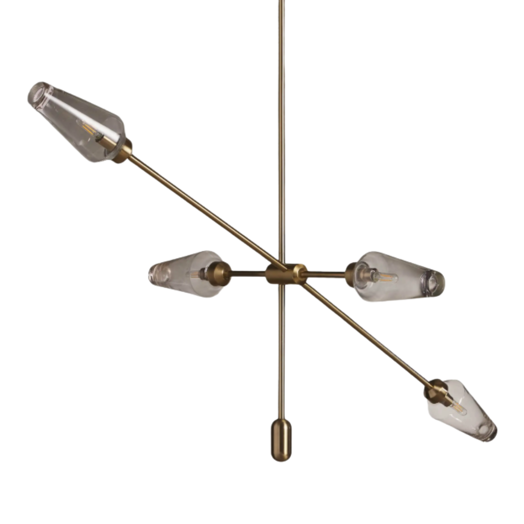 Arrow Brass Chandelier