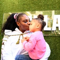auckland, new zealand january 12 serena williams of the usa celebrates with daughter alexis olympia after winning the final match against jessica pegula of usa at asb tennis centre on january 12, 2020 in auckland, new zealand photo by hannah petersgetty images