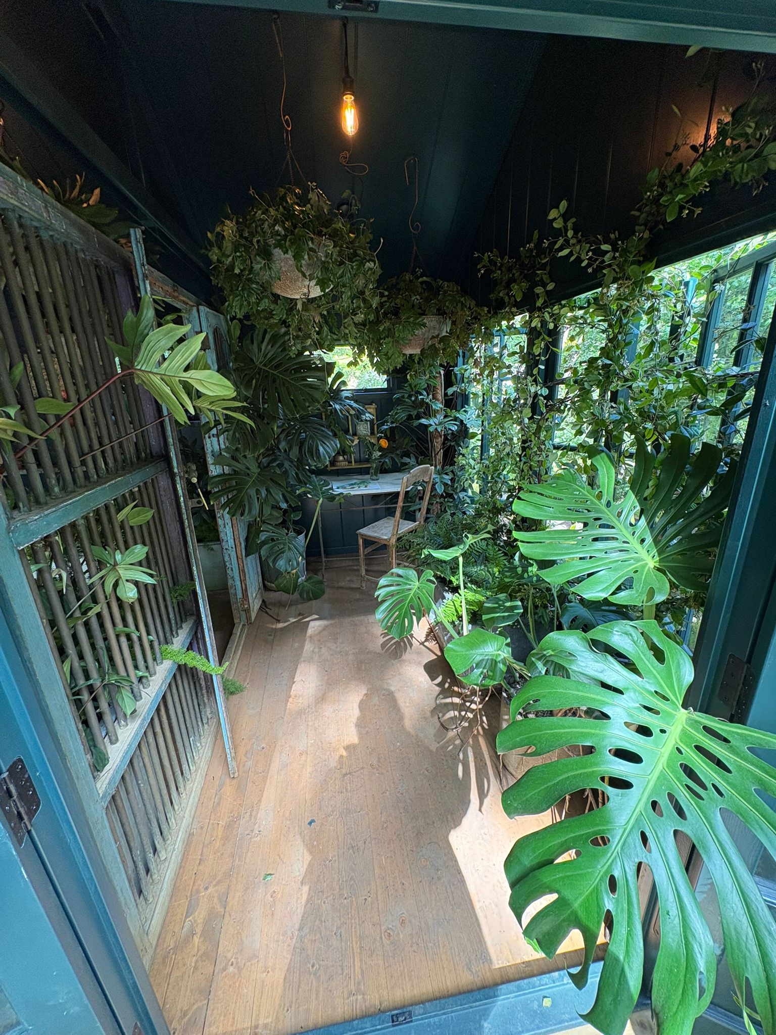 view of the interior of Petersham Nurseries stand at RHS Chelsea