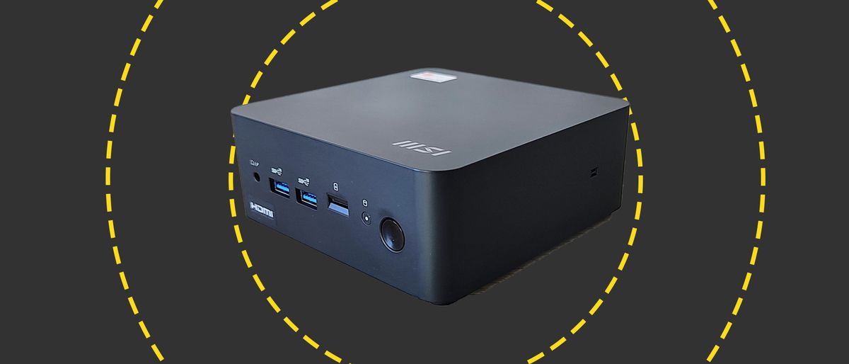 The MSI Cubi NUC 1M on the ITPro background