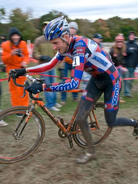 Ryan Trebon (Kona) navigates the run-up one last time.