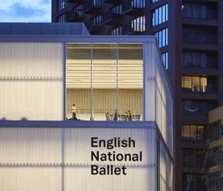 A view of the upper level of the English Ballet building.