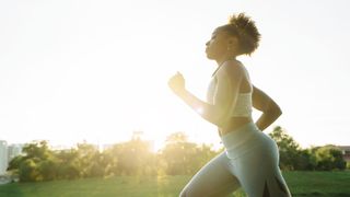 Five Ideas for Fun Cardio HIIT Workouts: image of woman running outside