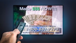Streaming commercial playing on a TV with a Samsung TV remote