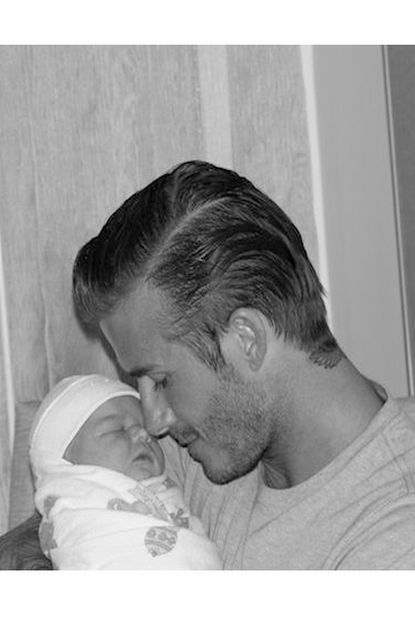 David Beckham and baby Harper Seven