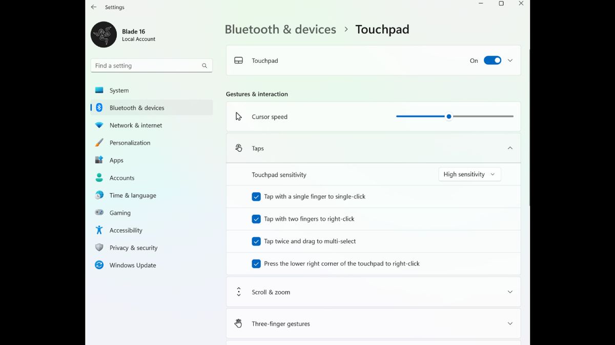 How to customize your touchpad in Windows 11 Laptop Mag