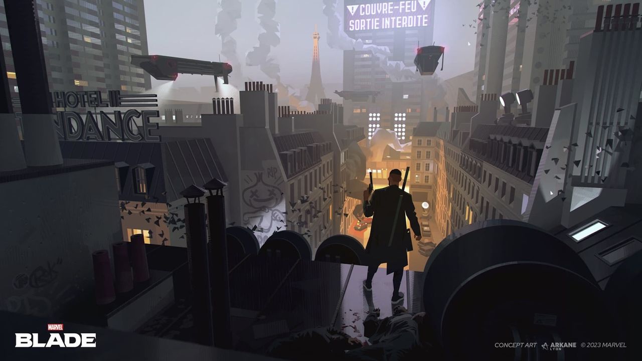 Blade looks out over Paris