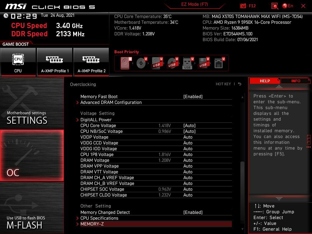 MSI MAG X570S Tomahawk Max WIFI