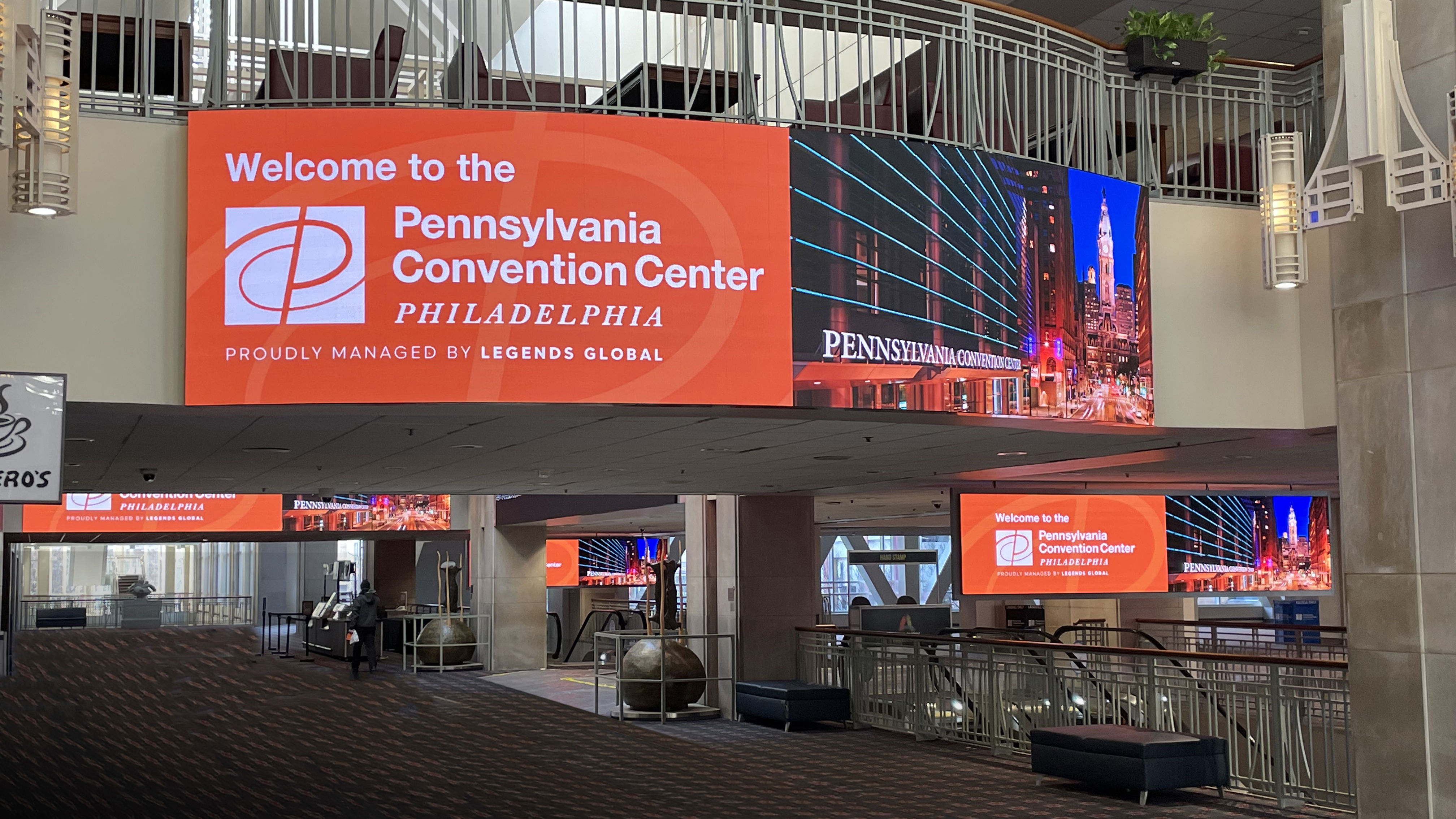 Digital displays at the Pennsylvania Convention Center from AJP. 