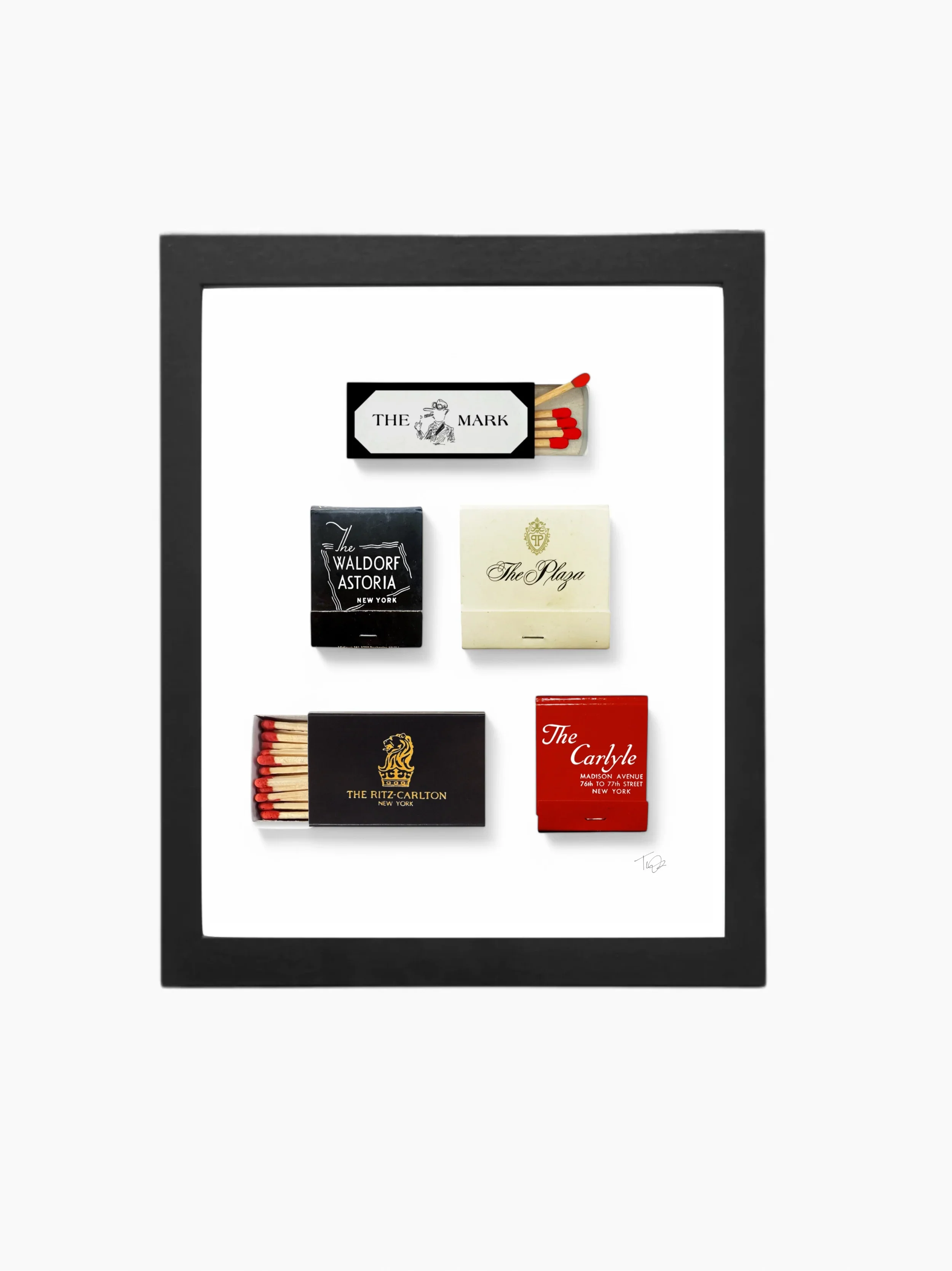 Meet Your Matches, New York Hotels Matchbook Print