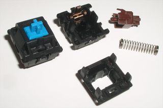 Most mechanical keyboards use Cherry MX switches like these; they're solid and reliable