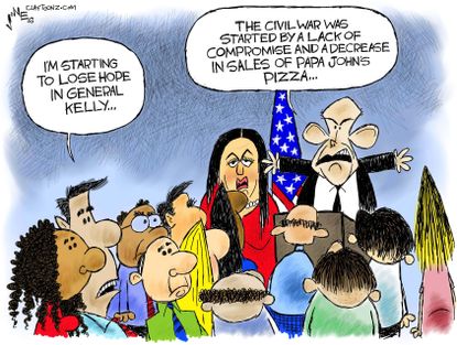 Political cartoon U.S. John Kelly civil war compromise