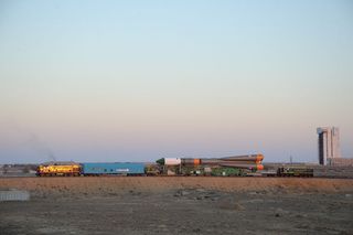 Progress M-17M Cargo Vehicle Rollout Under Blue Sky