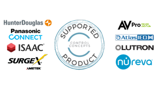 The Control Concepts Supported Product program logo and new partners.