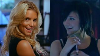 Jessica Simpson and Ashlee Simpson in a side-by-side photo.