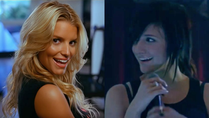 Jessica Simpson and Ashlee Simpson in a side-by-side photo.