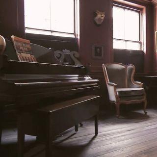 piano in the piano room