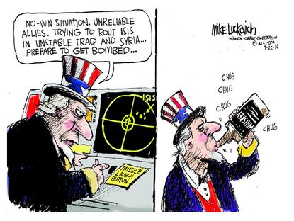 Political cartoon world ISIS Syria Iraq U.S.