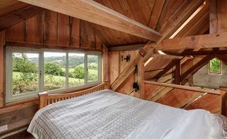 Interior of straw bale self build built on a budget