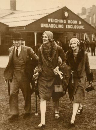 Society at Grand National Meeting at Aintree. Image shot 1930. Exact date unknown.