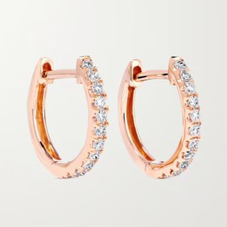Huggies 18-karat Rose Gold Diamond Earrings 