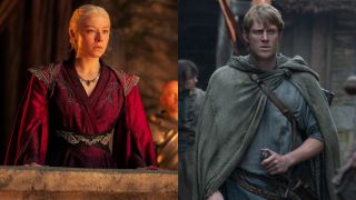 From lef to right: Emma D'Arcy in House of the Dragon and Peter Claffey in A Knight of the Seven Kingdoms.