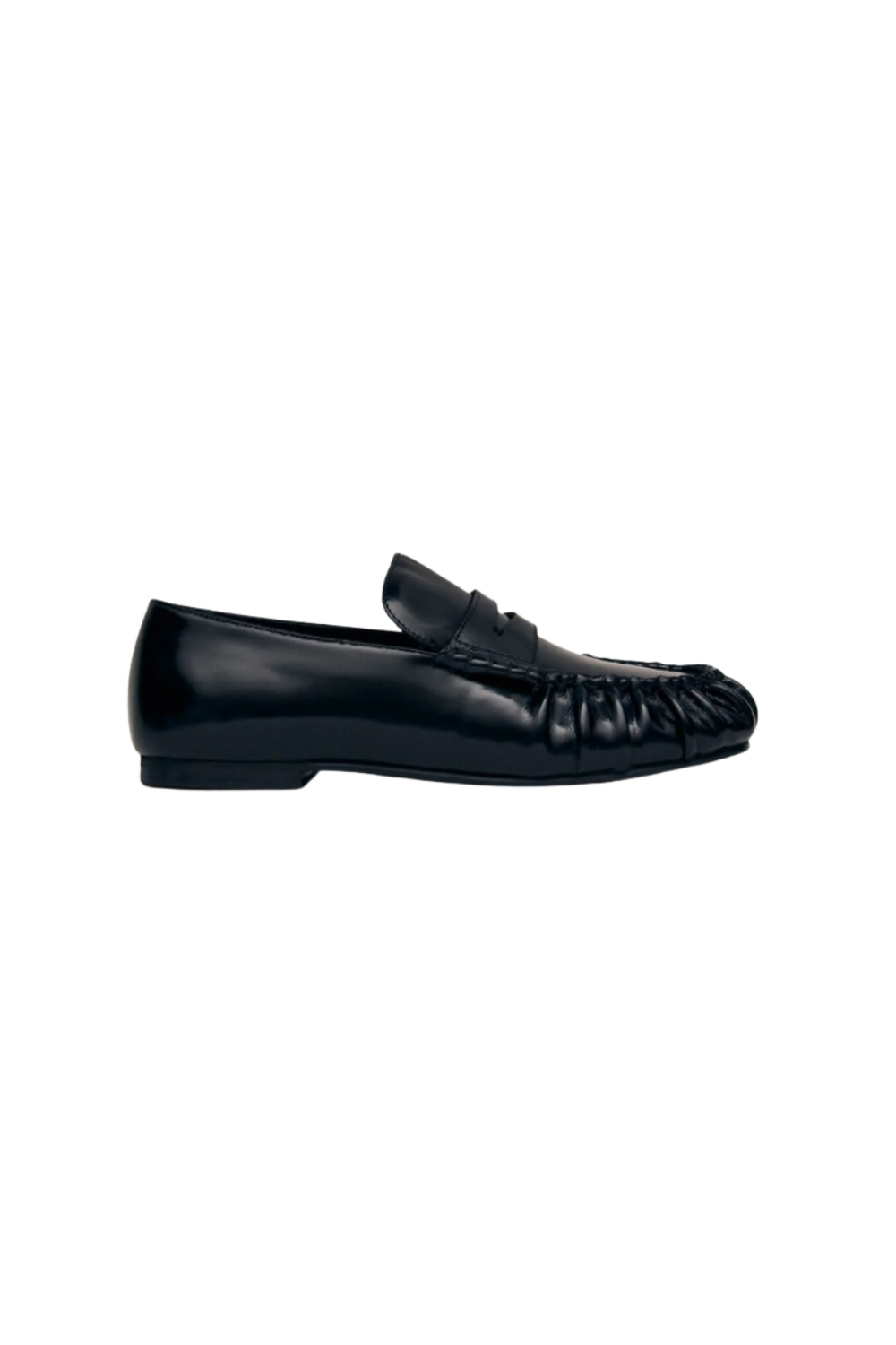ALOHAS, Aven Black Leather Loafers