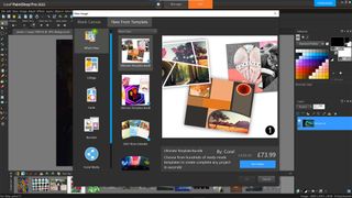 Corel Paintshop Pro 2022 review: Image shows the photo editing templates