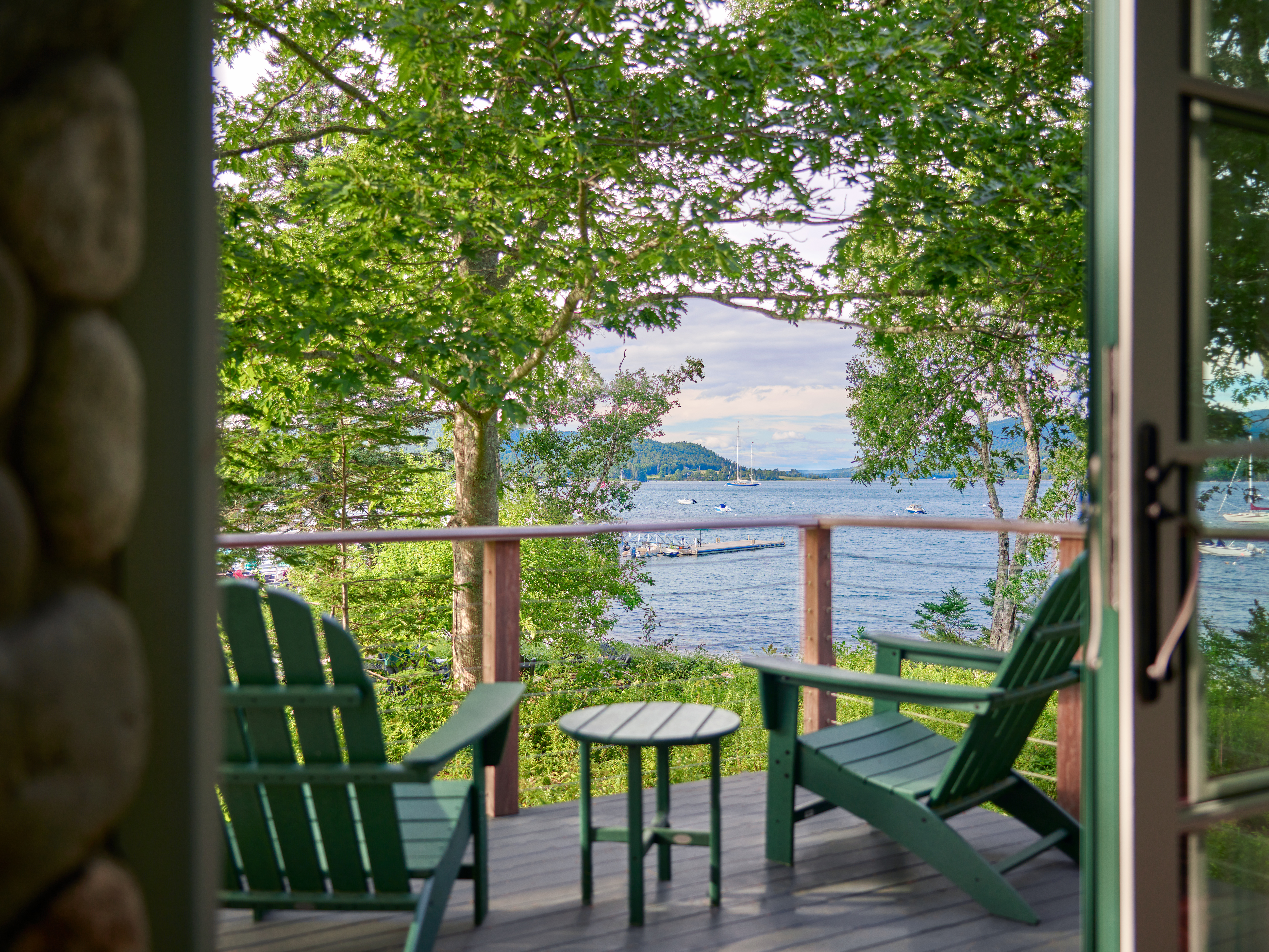 The water view from a bungalow deck at The Claremont