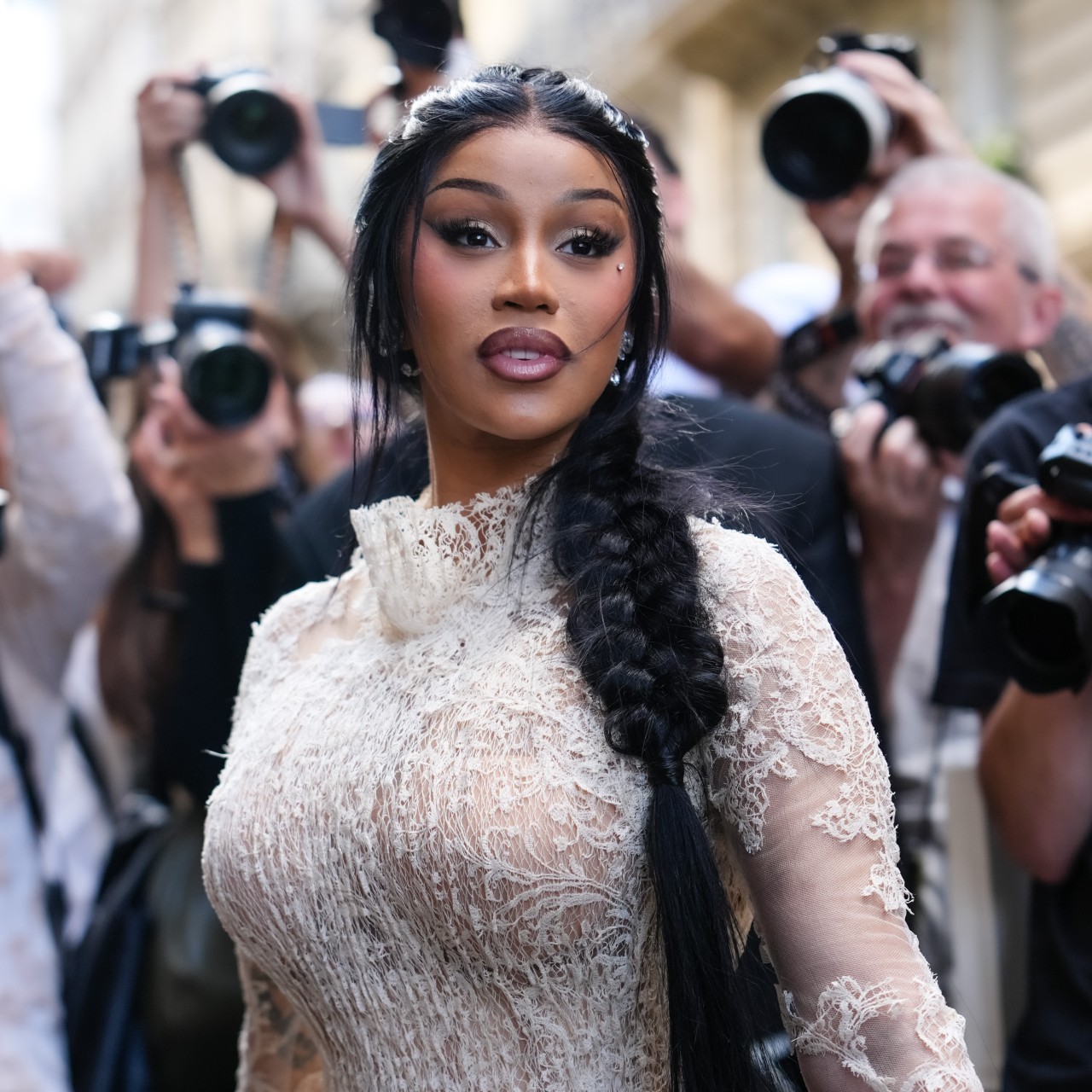 Cardi B at Paris Fashion Week